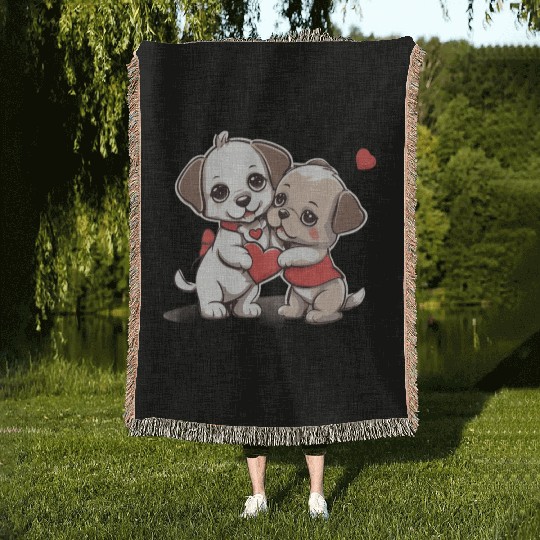 Puppy Love Woven Blankets