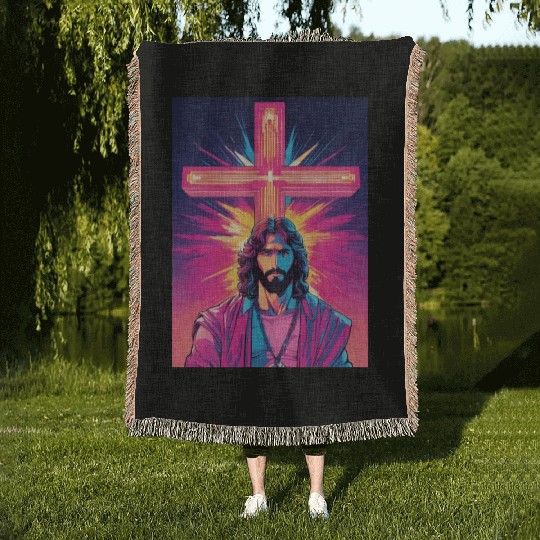 Jesus Christ Forgive Others Woven Blankets