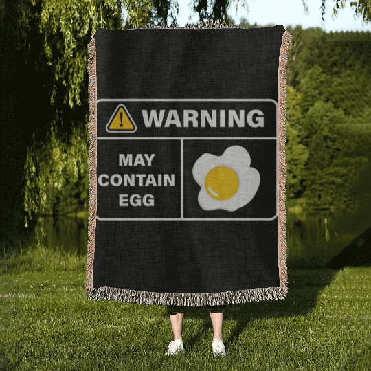 Fried Egg Lover Funny Foodie Woven Blankets