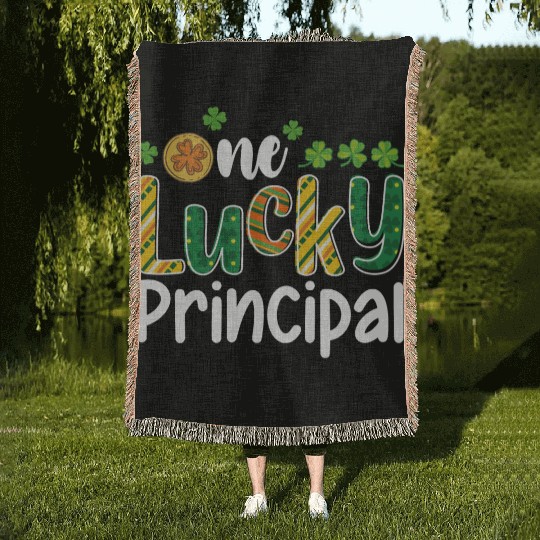 One Lucky Principal School St Patrick's Day Woven Blankets