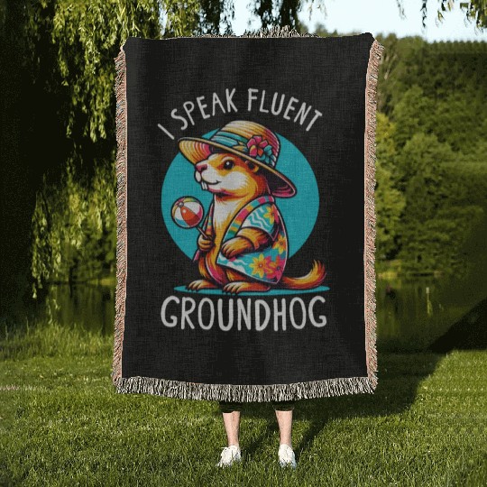 Groundhog Day 2024 Enthusiast February 2nd Woven Blankets