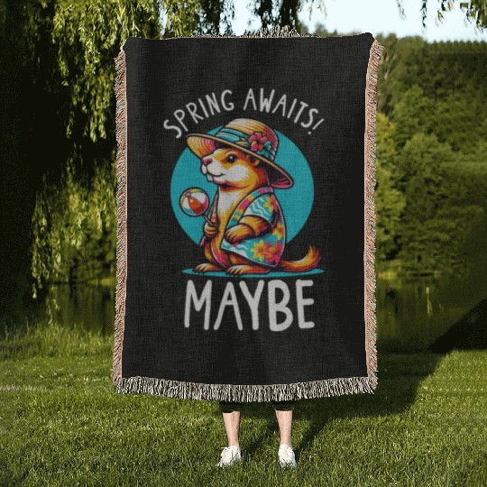 Groundhog Day 2024 Enthusiast February 2nd Woven Blankets