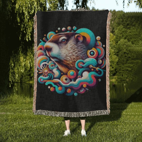 Groundhog Day 2024 Enthusiast February 2nd Woven Blankets