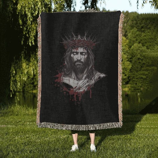 Jesus Of Nazareth Woven Blankets
