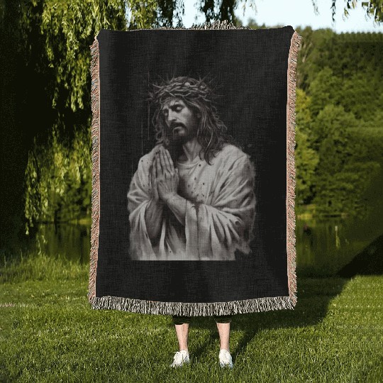 Jesus Is King Woven Blankets