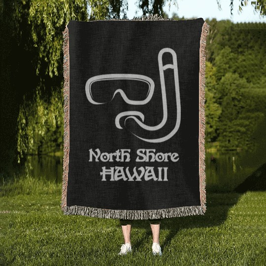 North Shore Hawaii Snorkel Souvenirs Gifts Woven Blankets