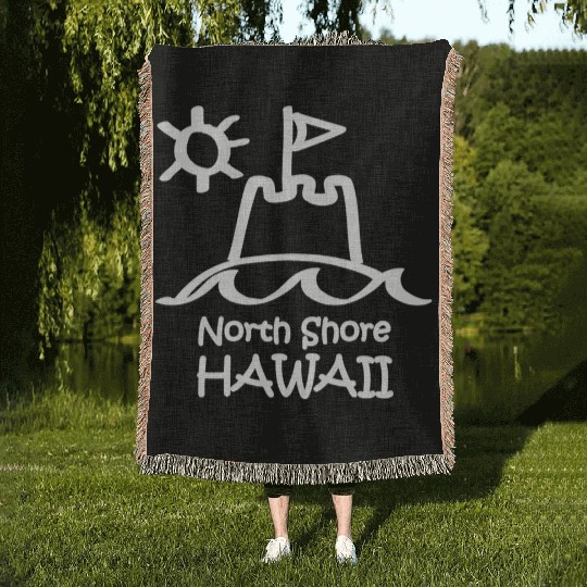 North Shore Hawaii Sandcastle Souvenirs Gifts Woven Blankets