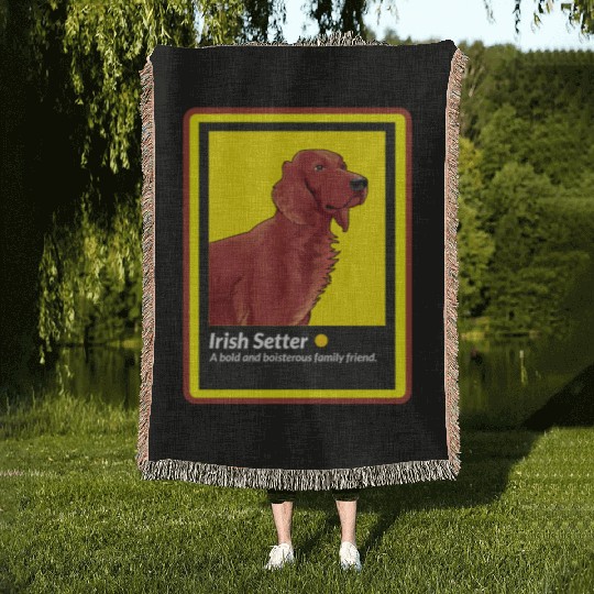 Irish Setter Dog Love Dog Mom Irish Setter Owner Woven Blankets