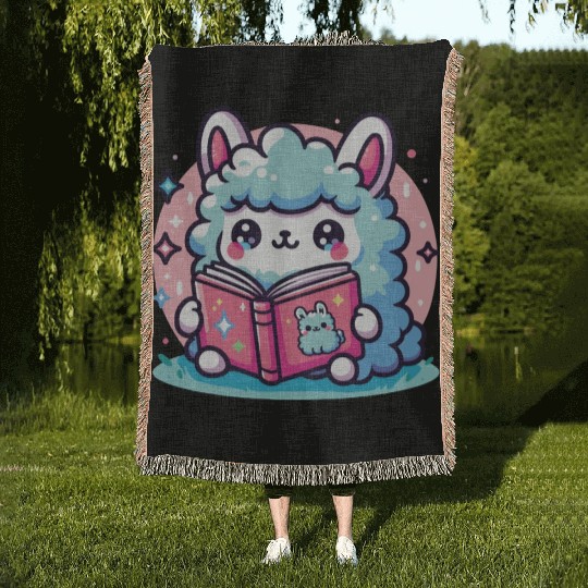 Little Cute Llama Woven Blankets