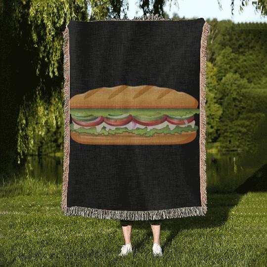 Subway Sandwich Design Woven Blankets