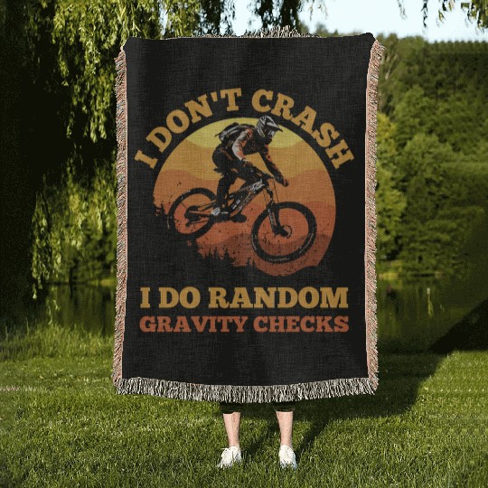 Daredevil Cyclist Woven Blankets