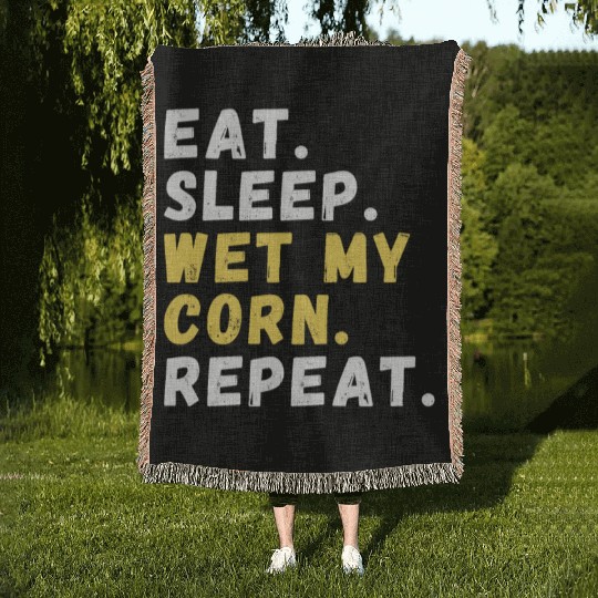 Maize Grower Home Gardening Cornfield Woven Blankets