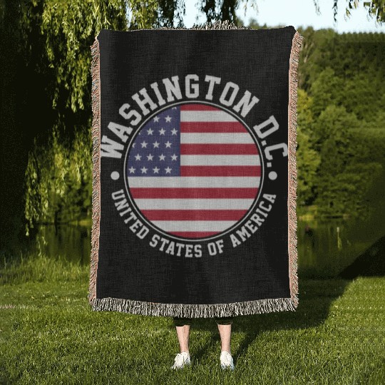 Washington Dc Woven Blankets