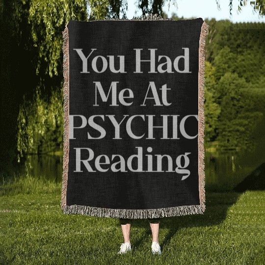 You Had Me At Psychic Reading Celestial Card Woven Blankets