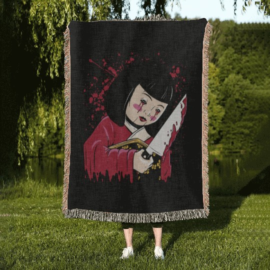 Gothic Lolita Edge Woven Blankets