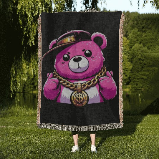 Hip-Hop Honeys: Bling Bear Edition Woven Blankets