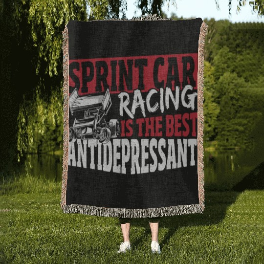Sprint Car Racing Is The Best Antidepressant Woven Blankets