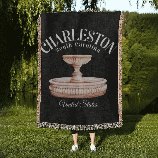 Charleston South Carolina Woven Blankets
