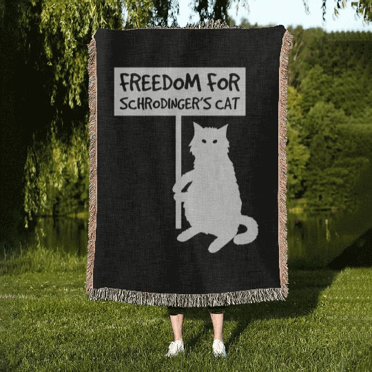 Cute kawaii cat Woven Blankets