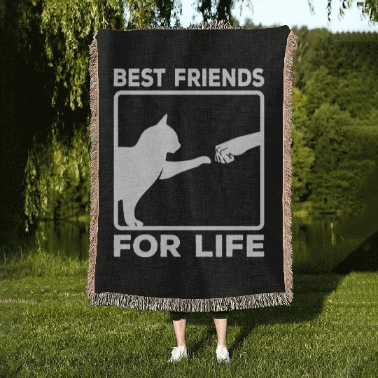 Cute Kawaii Cat Woven Blankets