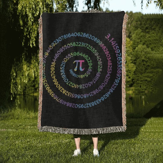 Pi Symbol Logo Funny Pi Day Math Equations Woven Blankets