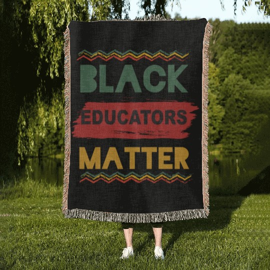 Black Educators Matter African History Teacher Men Woven Blankets