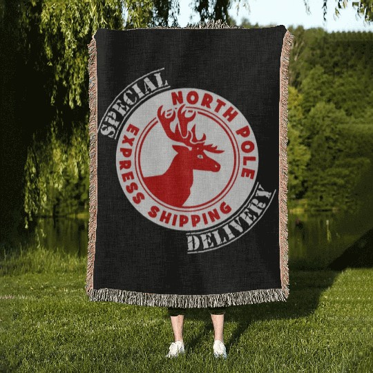 NORTH POLE SPECIAL DELIVERY Woven Blankets