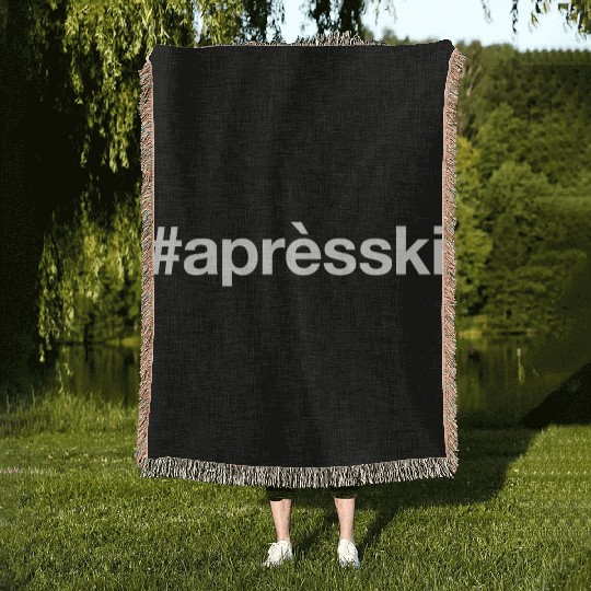 APRES SKI Hashtag Woven Blankets