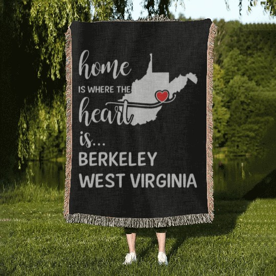 Berkeley County West Virginia Is Where My Heart Is Woven Blankets