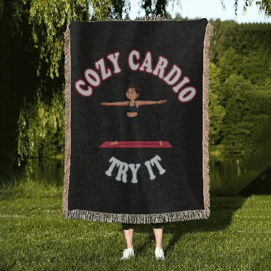 Cozy Cardio Try It Fitness & Gym lovers Gift Woven Blankets