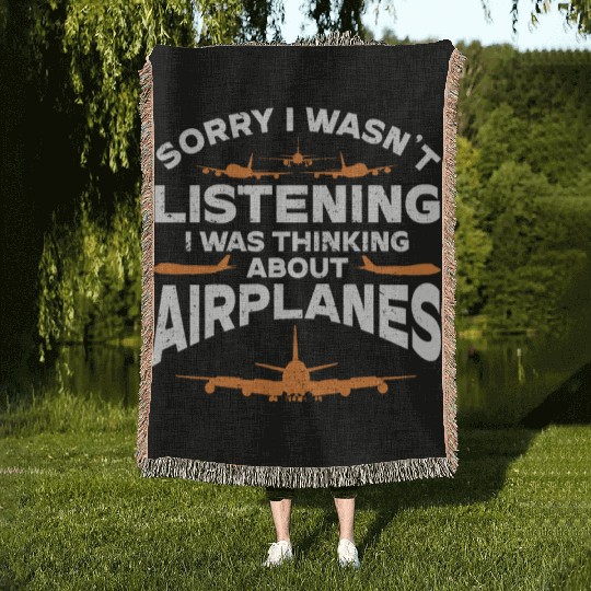 Pilot Quote Flight Lover Aircraft Aviation Woven Blankets