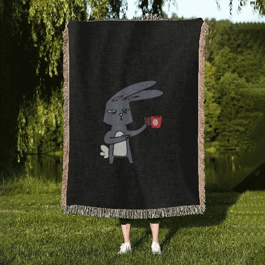 Coffee, Because Adulting is Hard Woven Blankets