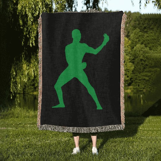 Israel Adesanya Green Active Woven Blankets