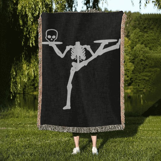 Dancing Skeleton Street Dancer Gift Woven Blankets