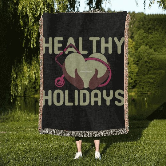 Healthy Holidays Woven Blankets