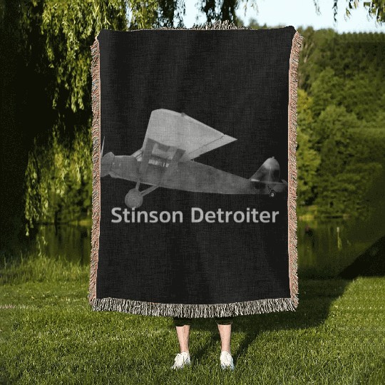 Stinson Detroiter Aircraft Woven Blankets