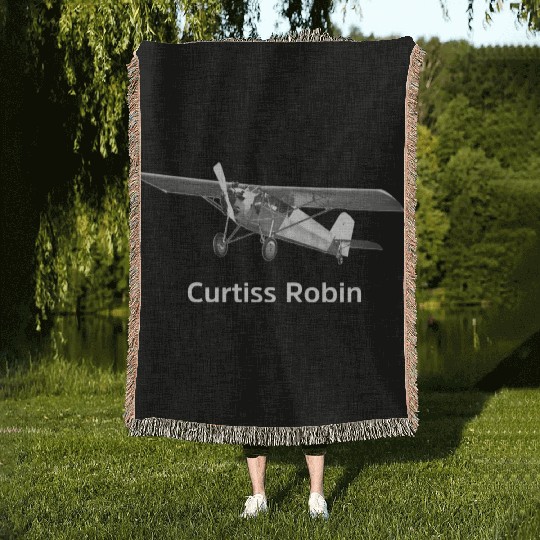 Curtiss Robin Aircraft model Woven Blankets