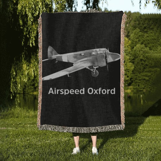 Airspeed Oxford Training aircraft Woven Blankets