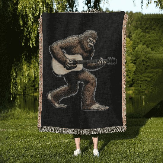 Bigfoot playing classic guitar guitarist Woven Blankets