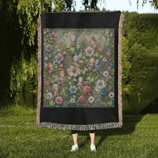 Fantasy Faerie s Blossom Woven Blankets