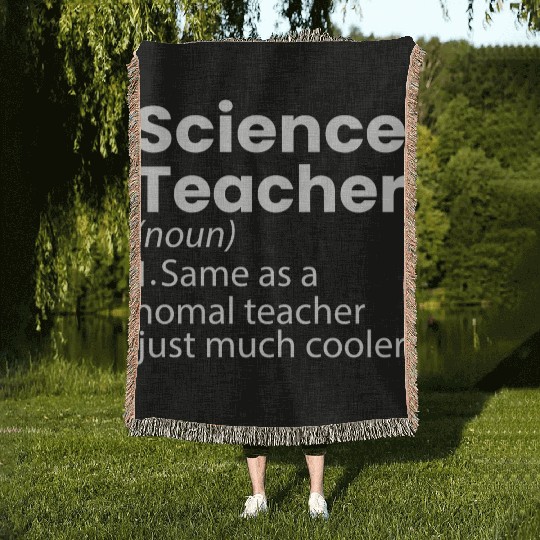 Science Teacher Definition Funny Back To School Woven Blankets