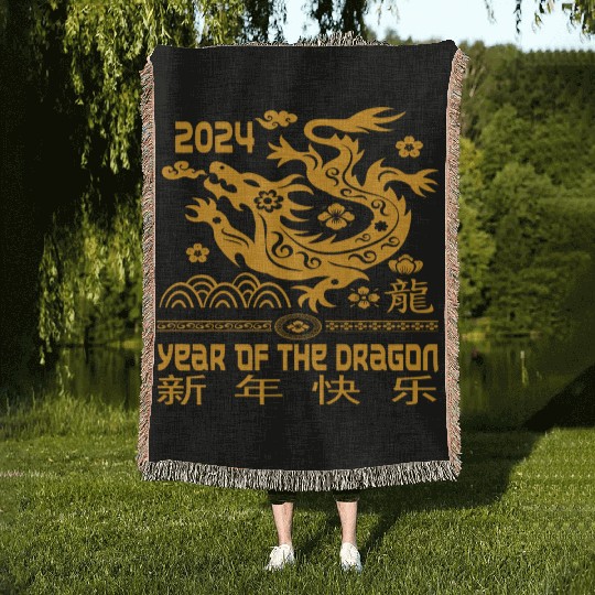 Zodiac Chinese New Year 2024 | Year Of The Dragon Woven Blankets