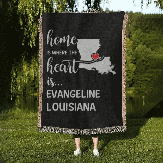 Evangeline County Louisiana Is Where My Heart Is Woven Blankets