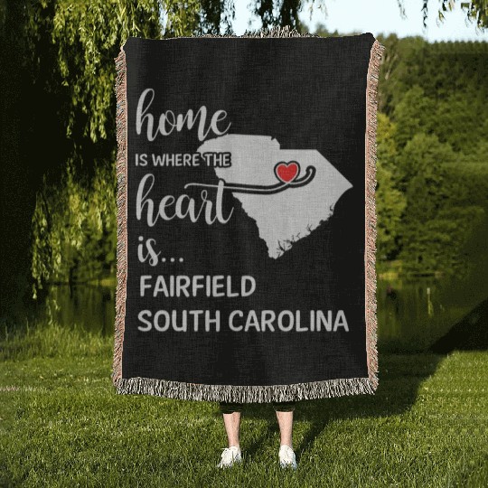 Fairfield County South Carolina Is Where My Heart Woven Blankets