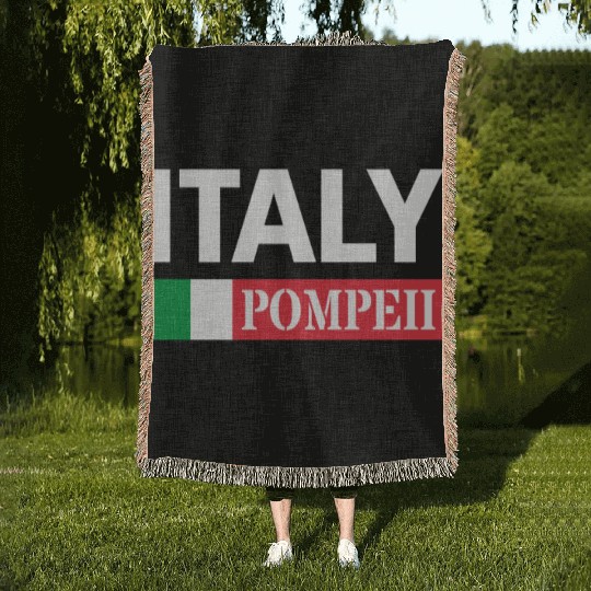 Italy Flag Pompeii Conservation Volcanic Eruption Woven Blankets