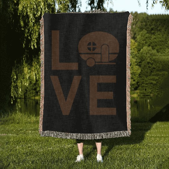 Love Camping Woven Blankets