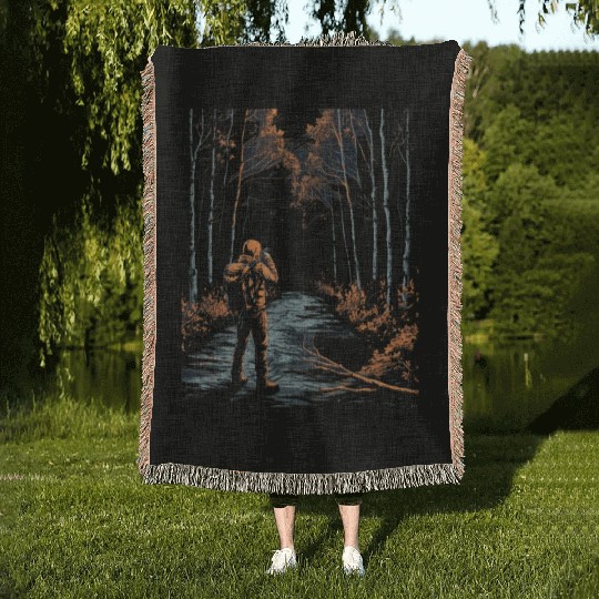 Photography Forest Nature Photographer Camera Woven Blankets