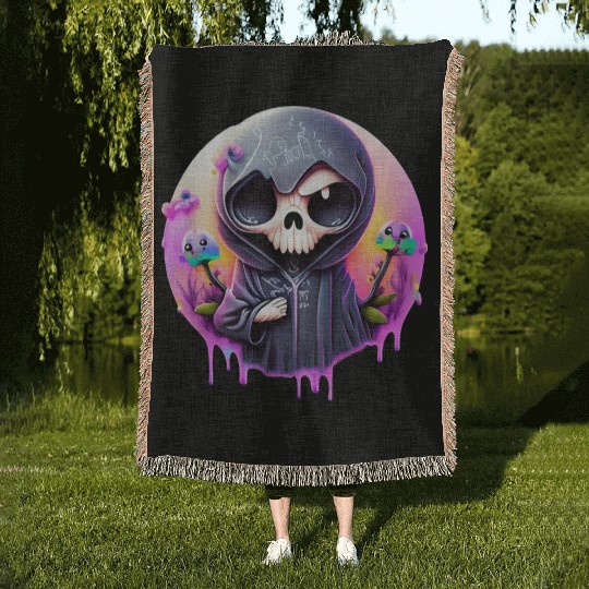 Grim Reaper Woven Blankets