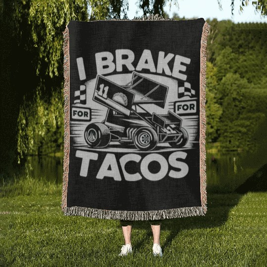 Sprint Car Mom Dirt Track Racing Racing Race Day Woven Blankets