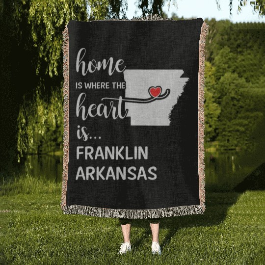 Franklin County Arkansas Is Where My Heart Is Cool Woven Blankets